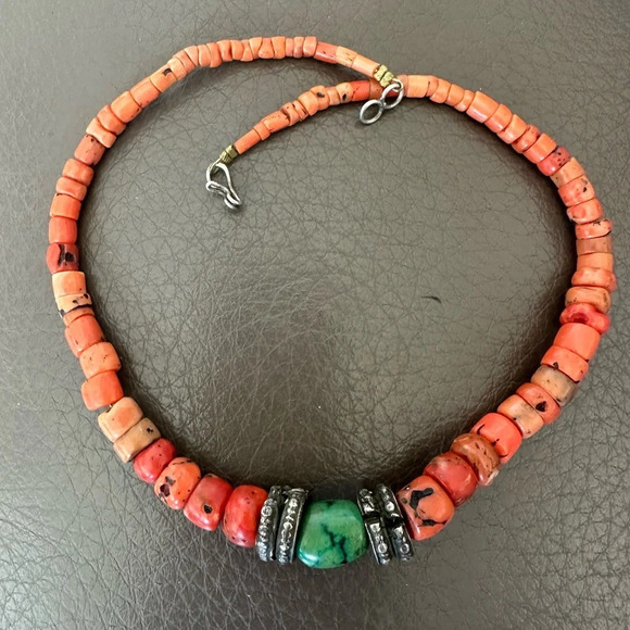 Jewelry - Unique  Old Coral Choker Necklace Take 20%off
